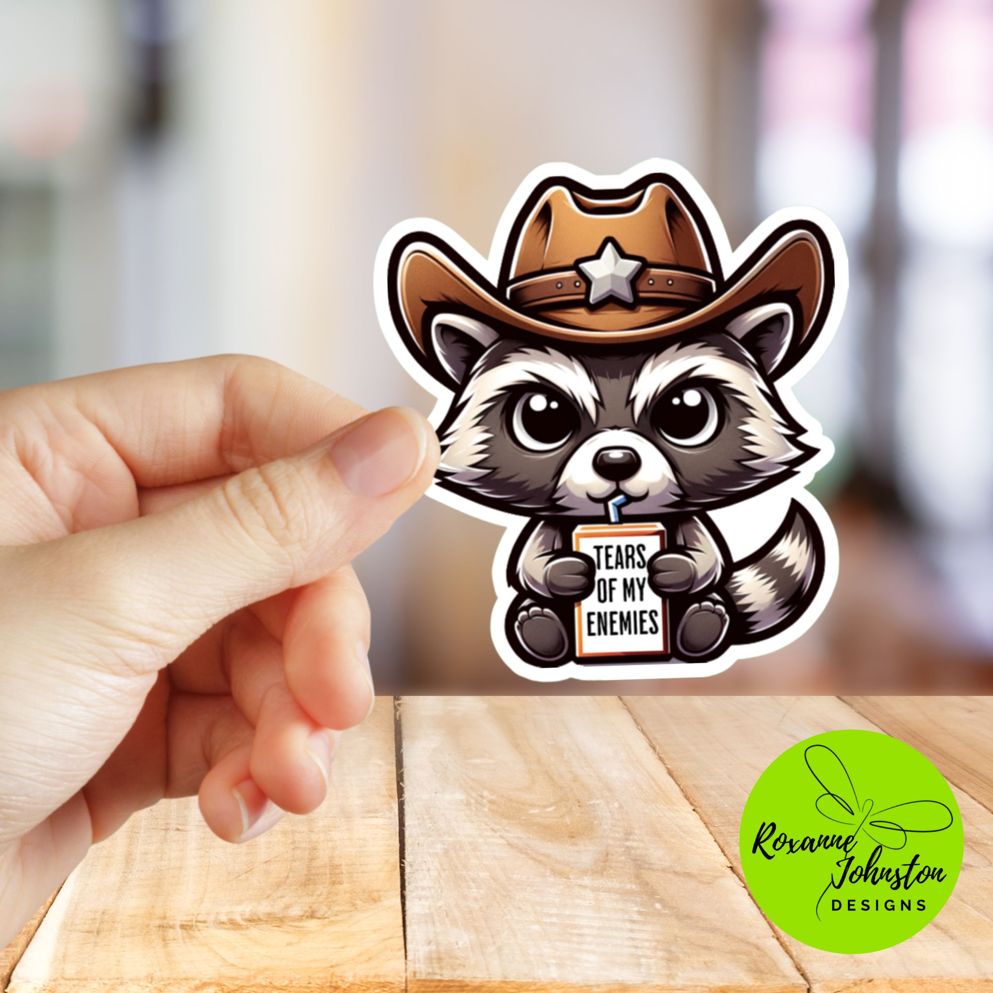 Grumpy Raccoon Sticker