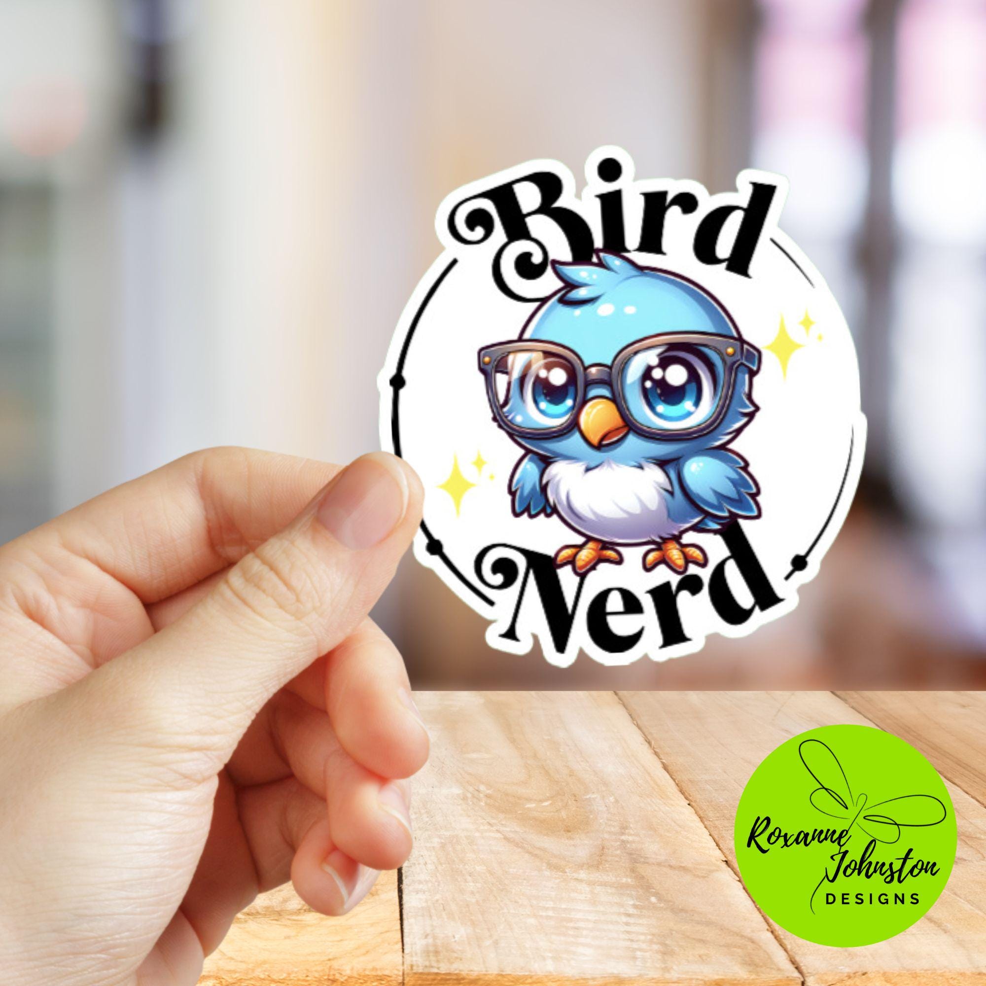 Bird Nerd Sticker - Blue