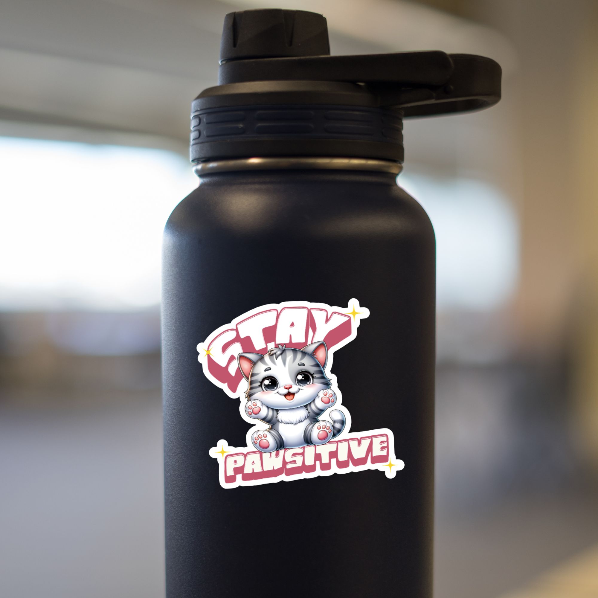 Stay Pawsitive Kitten Sticker