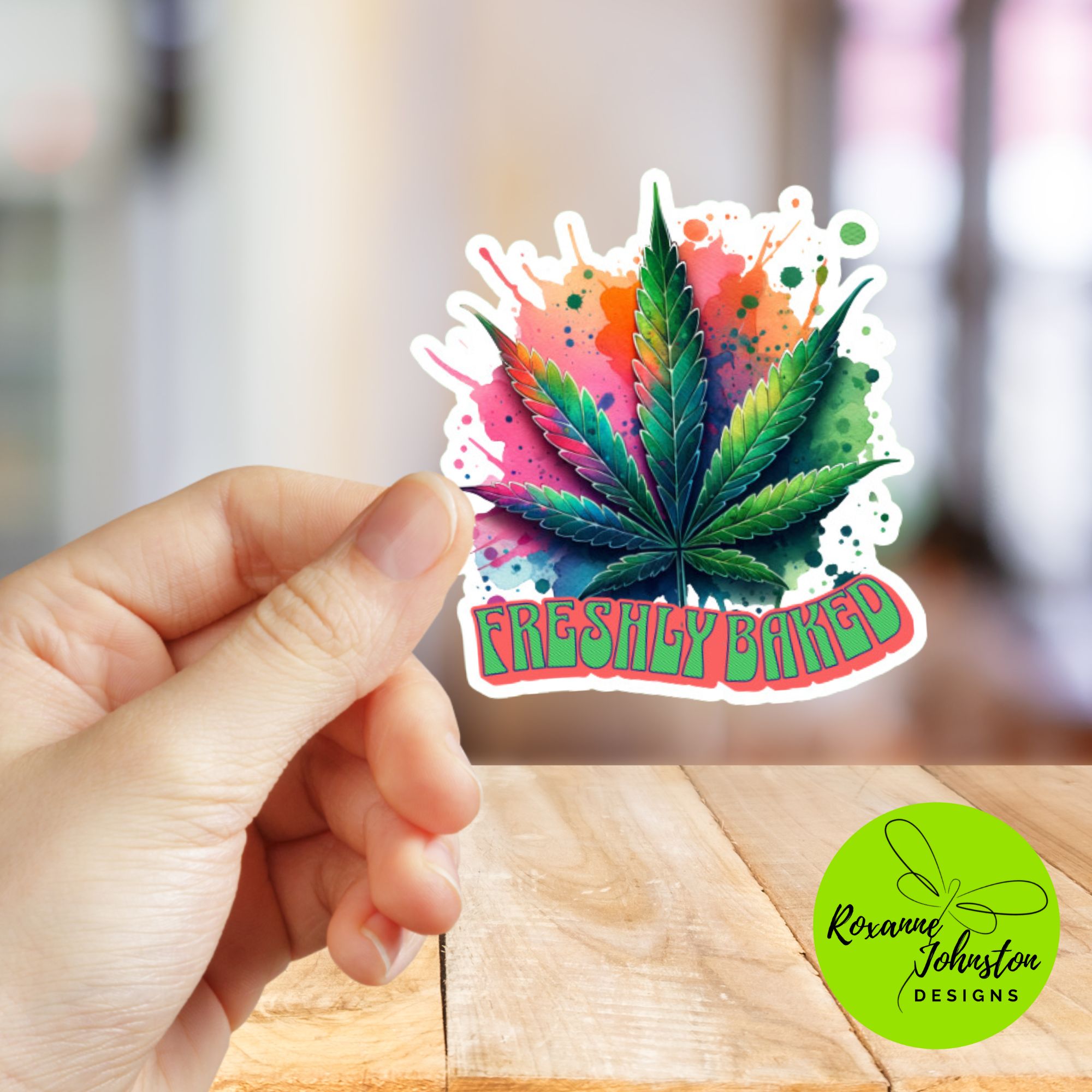 Freshly Baked Cannabis Leaf Sticker