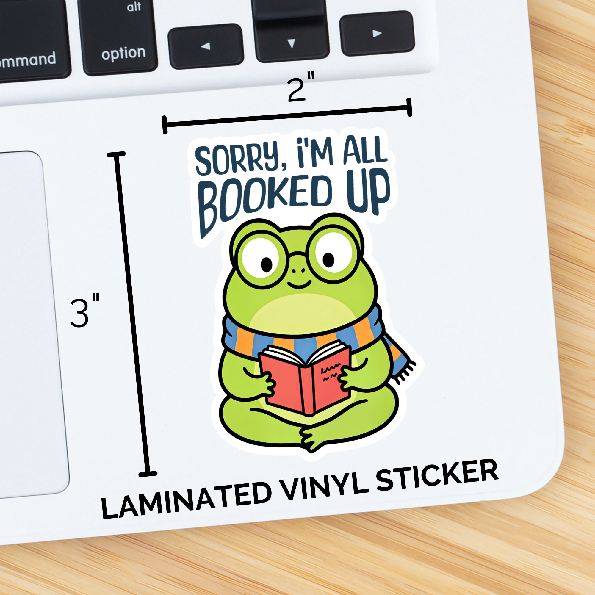 Sorry, I'm All Booked Up - Frog Sticker