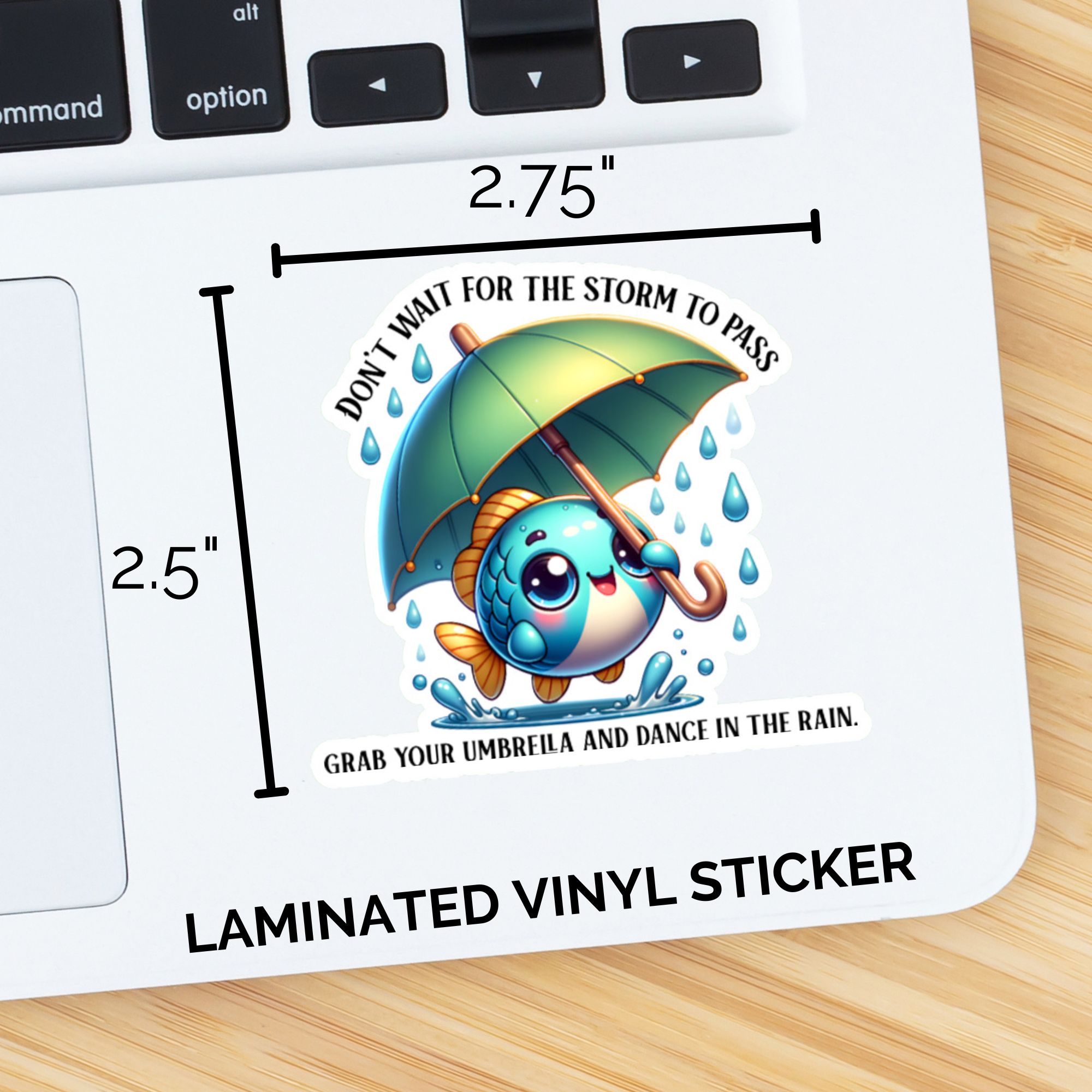 Dance in the Rain Fish Sticker