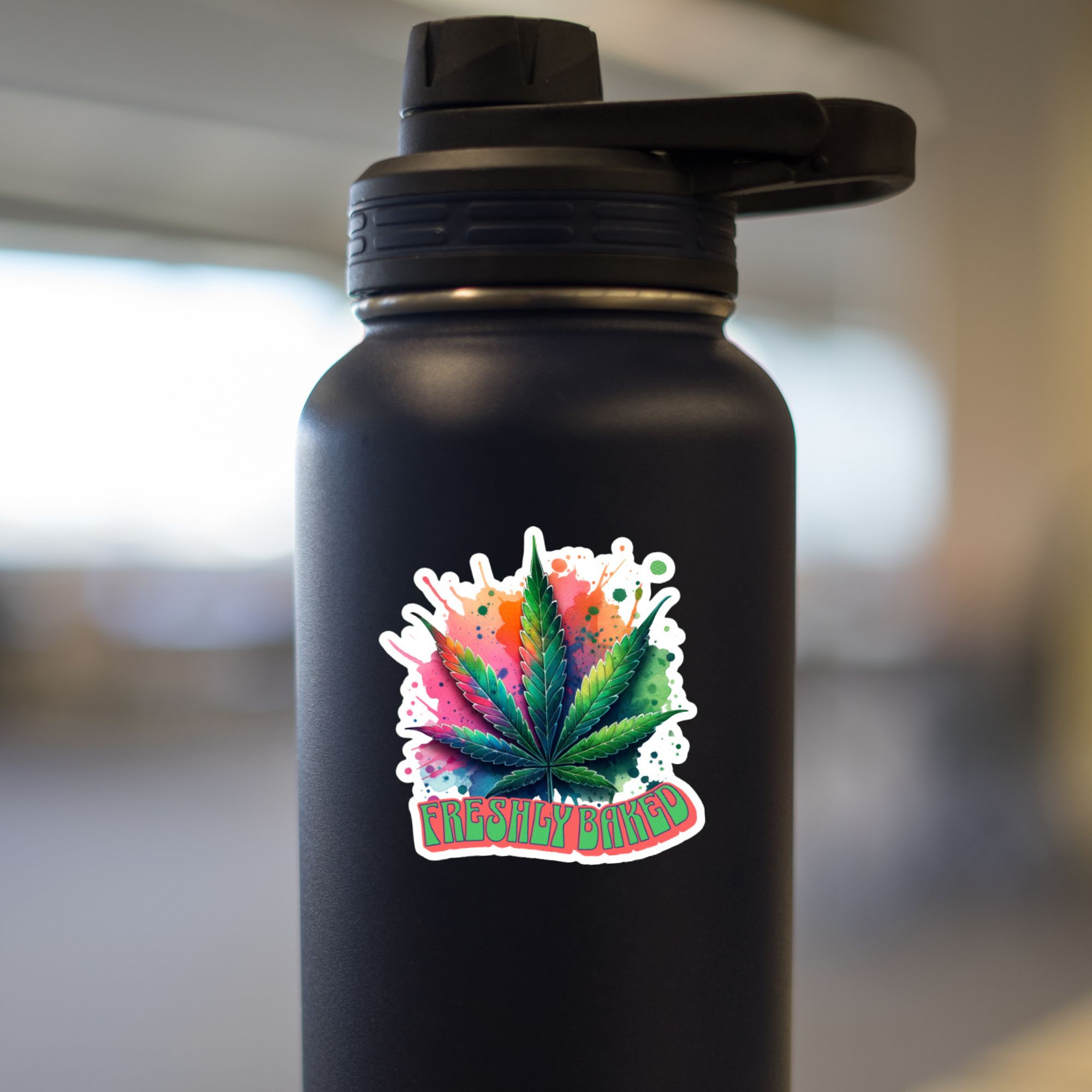 Freshly Baked Cannabis Leaf Sticker
