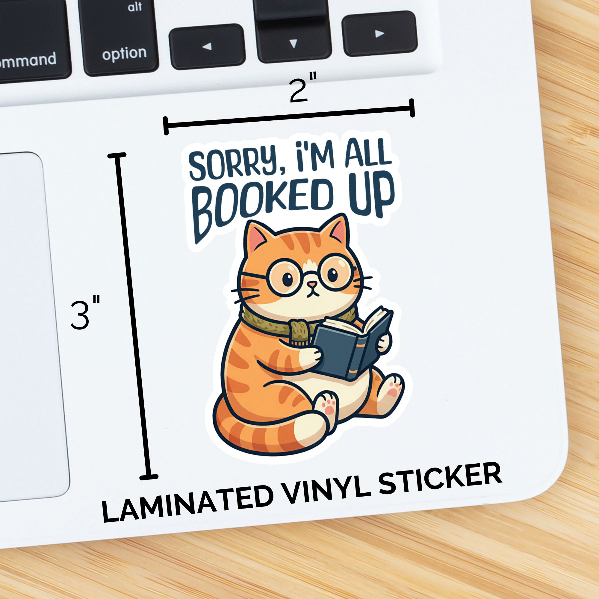 Sorry, I'm All Booked Up - Cat Sticker