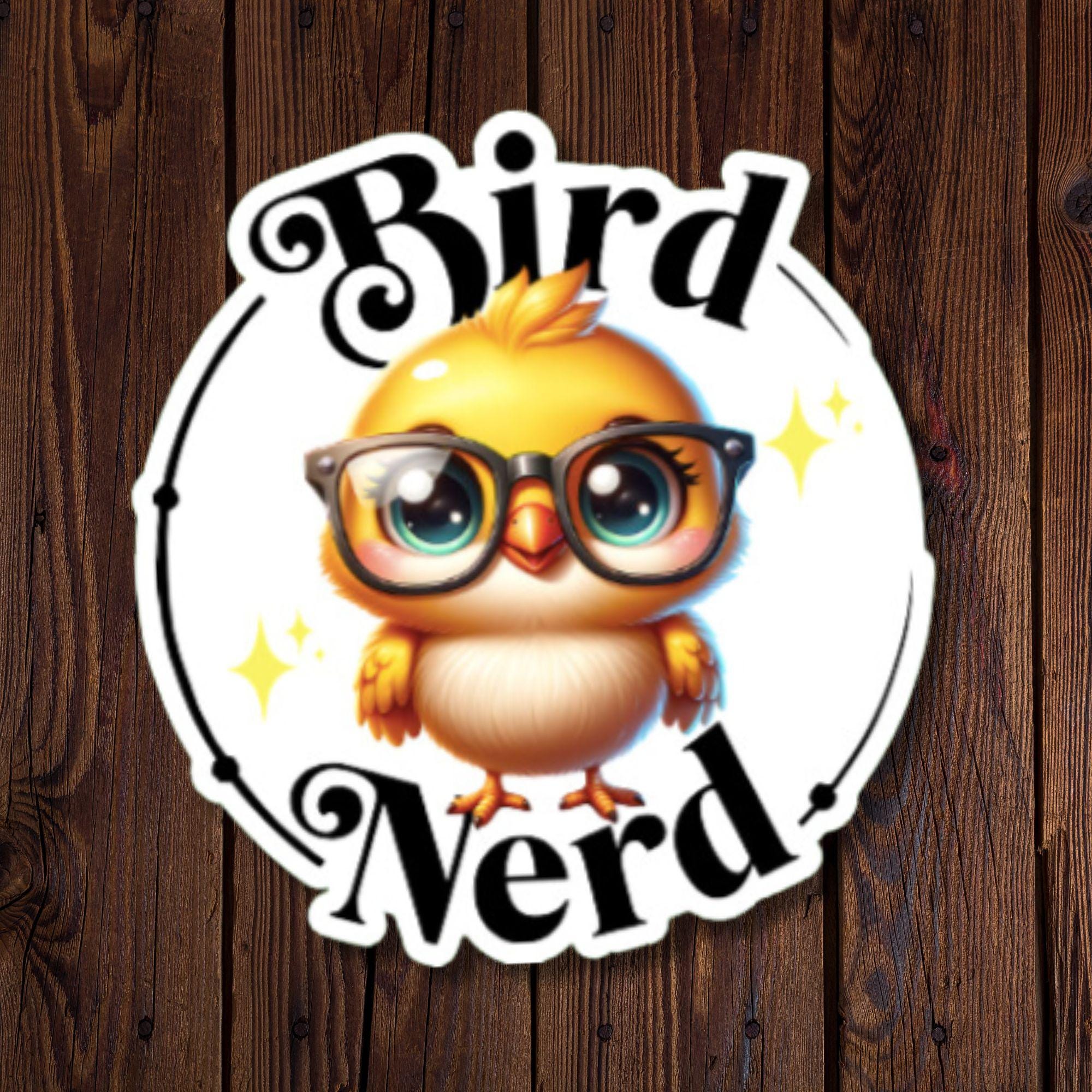 Bird Nerd Sticker - Yellow