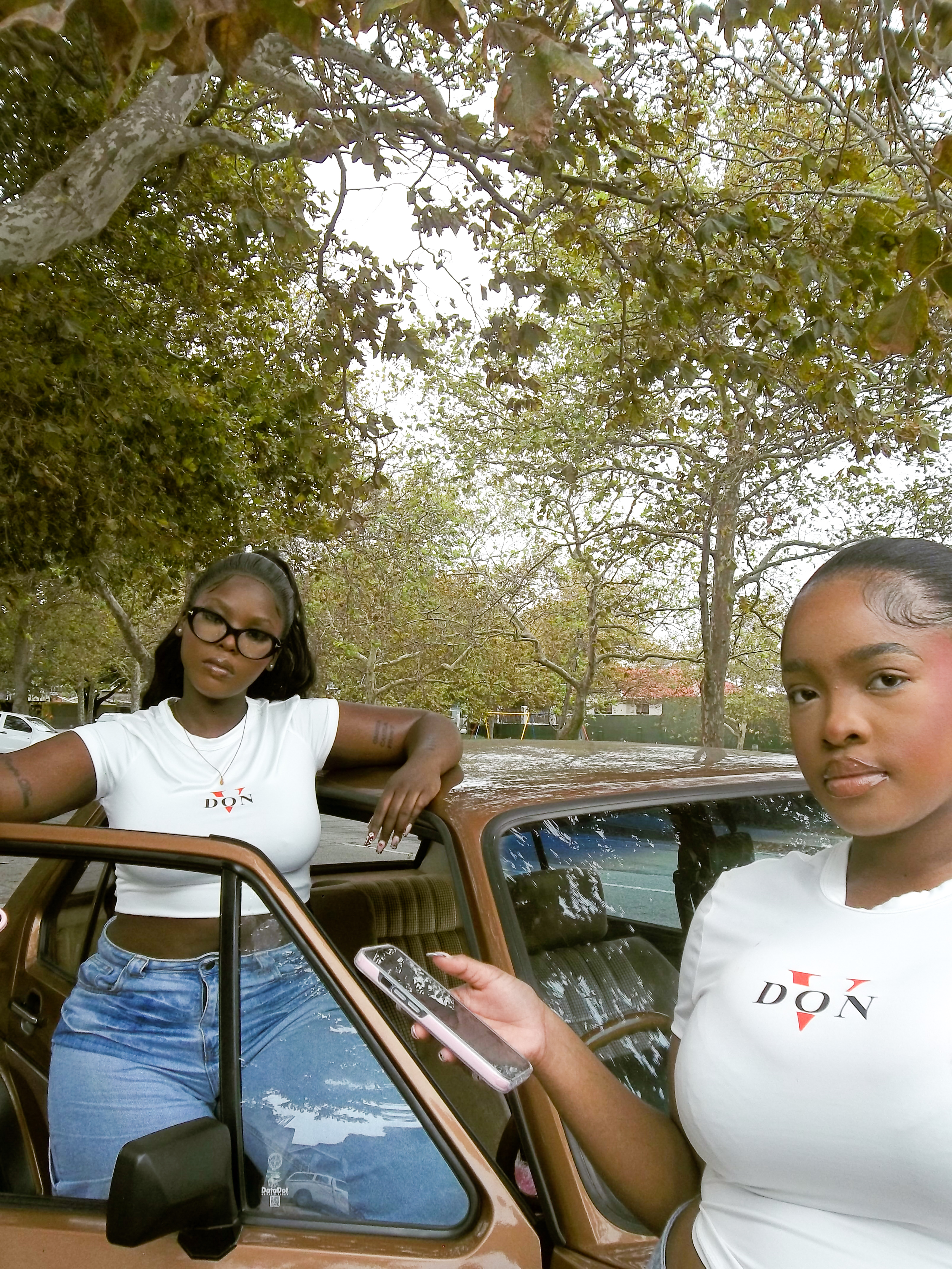 DON VELENCIA Graphic White Crop T-Shirt - Ladies