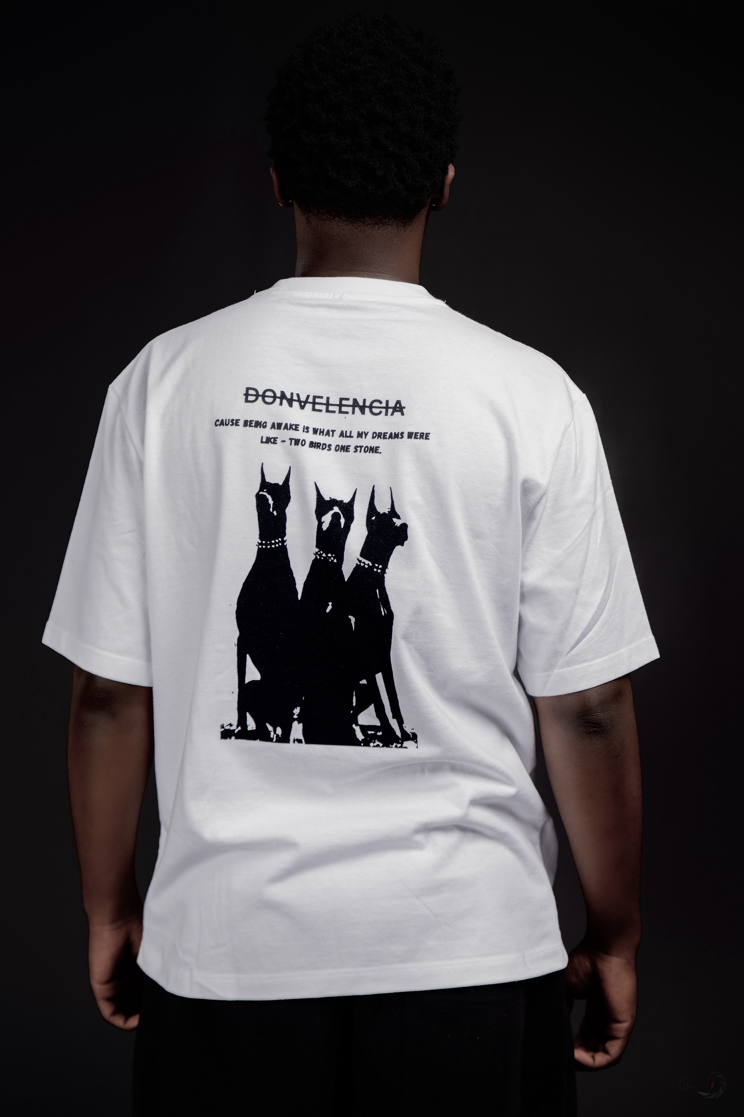 DON VELENCIA White Graphic T-Shirt - Men