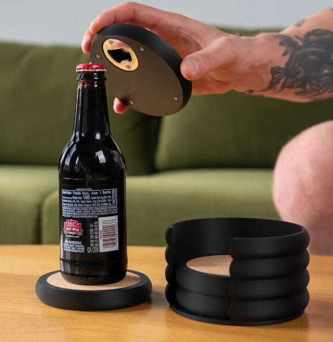 Premium Onderzetter met Flessenopener