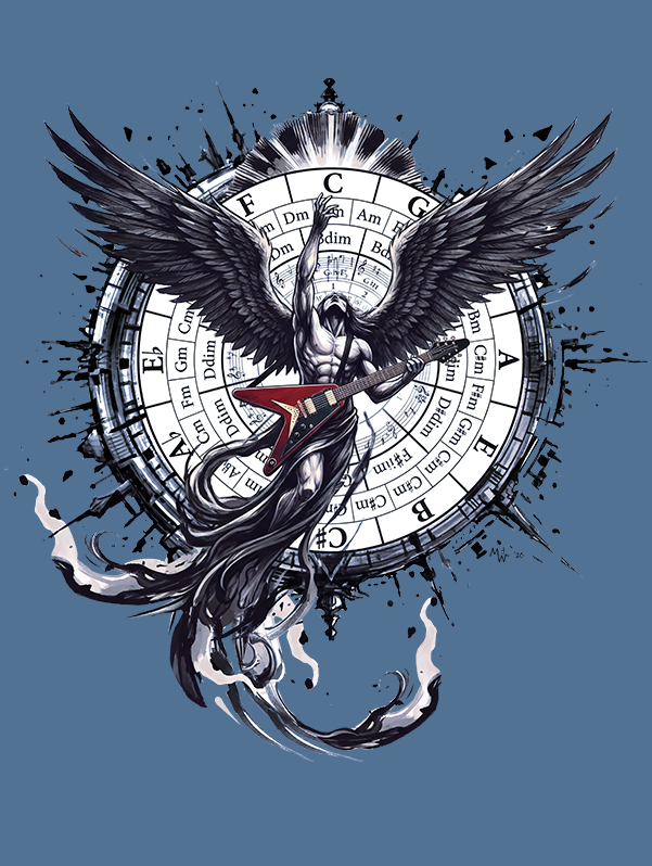 Flying "V" Phoenix Man Graphic Tee