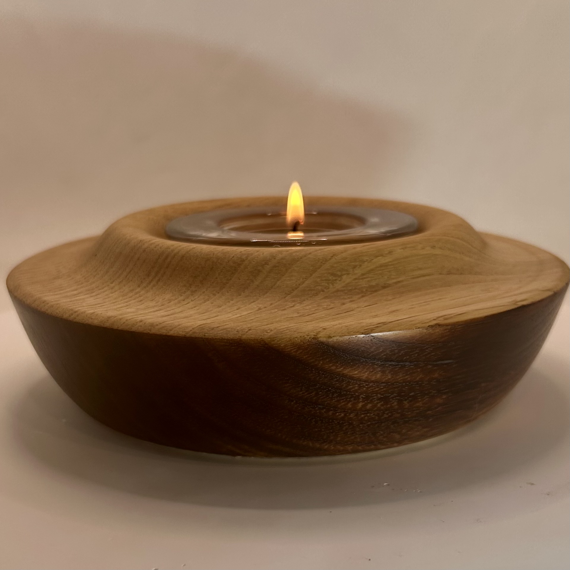  Decorative Oak tea light holder 