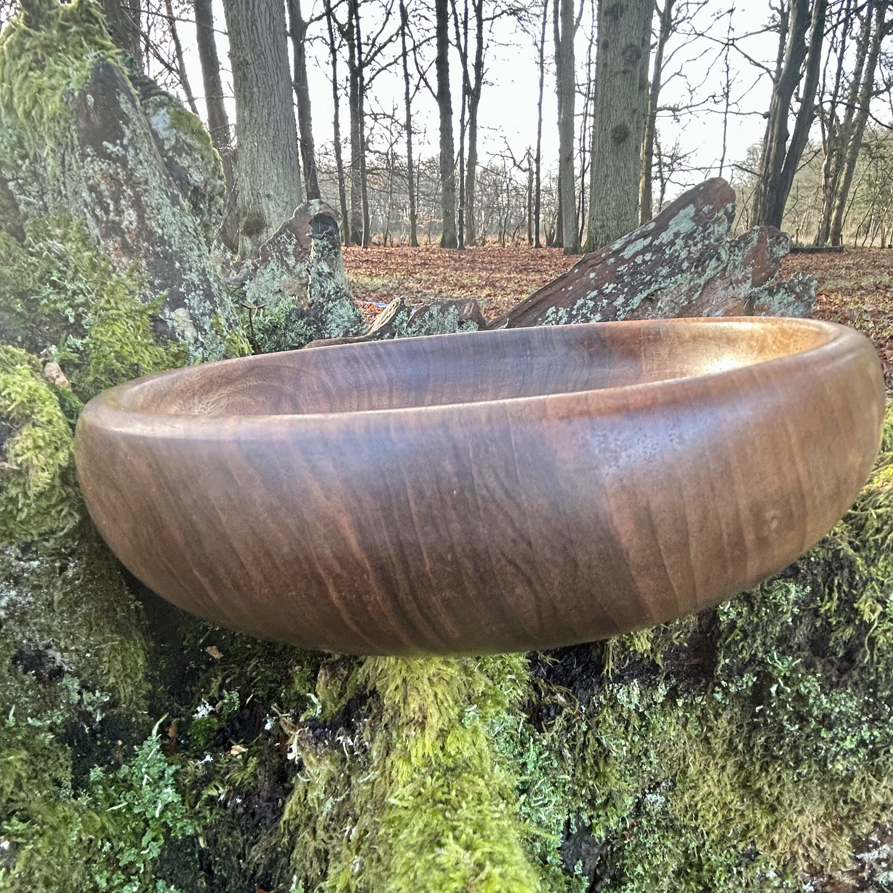 Large walnut bowl