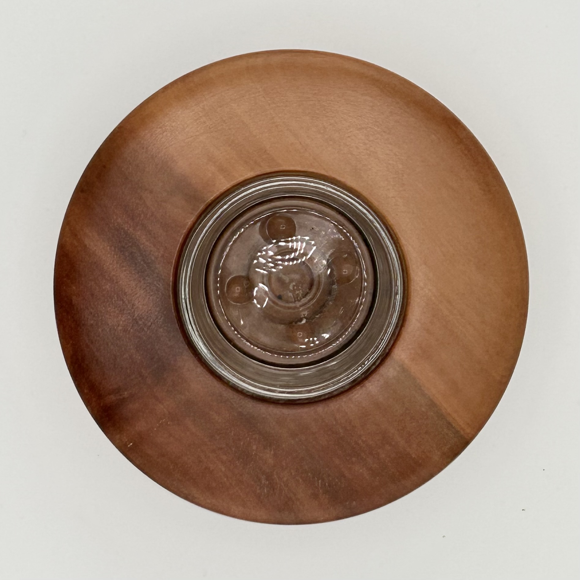 Tea light holder with fractal burn