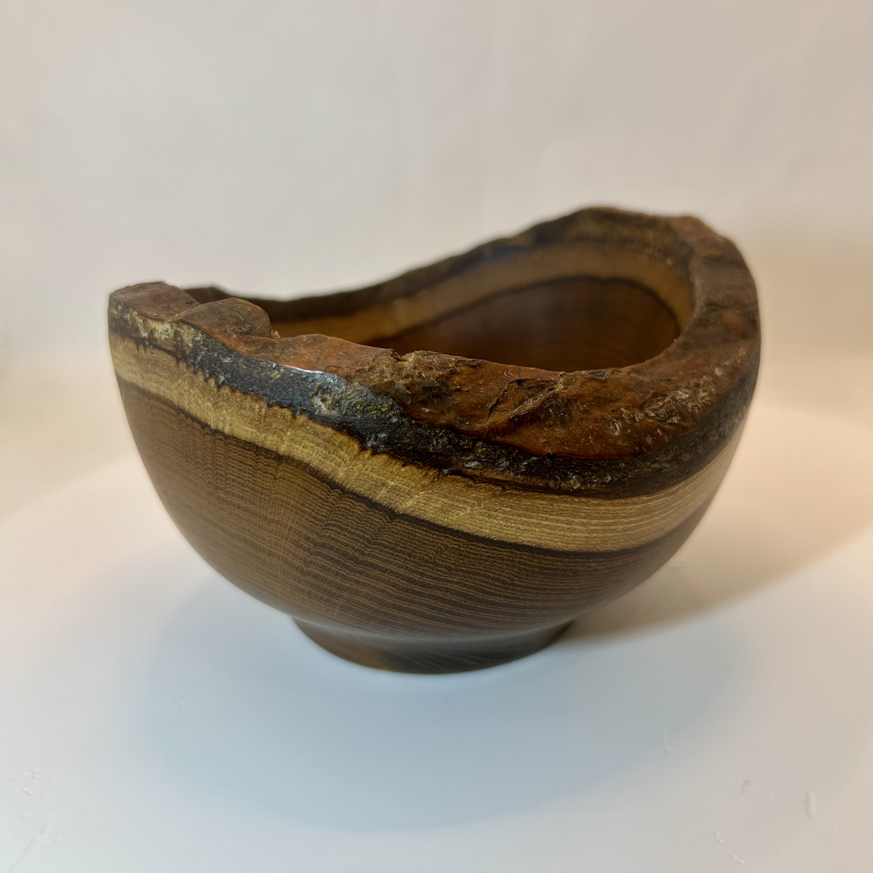 Rustic Live Edge Wooden Bowl