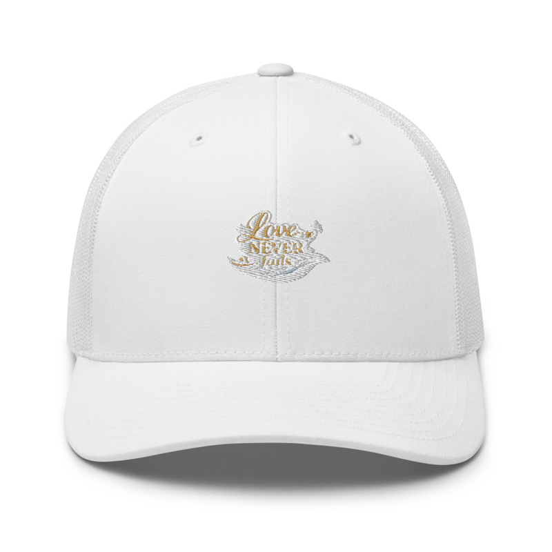 Love Never Fails White Cap