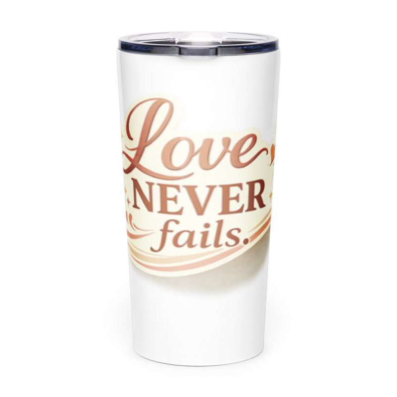 Love Never Fails Tumbler