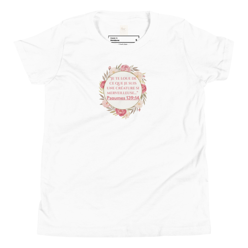 Kids Floral Psalm 139:14 T-Shirt