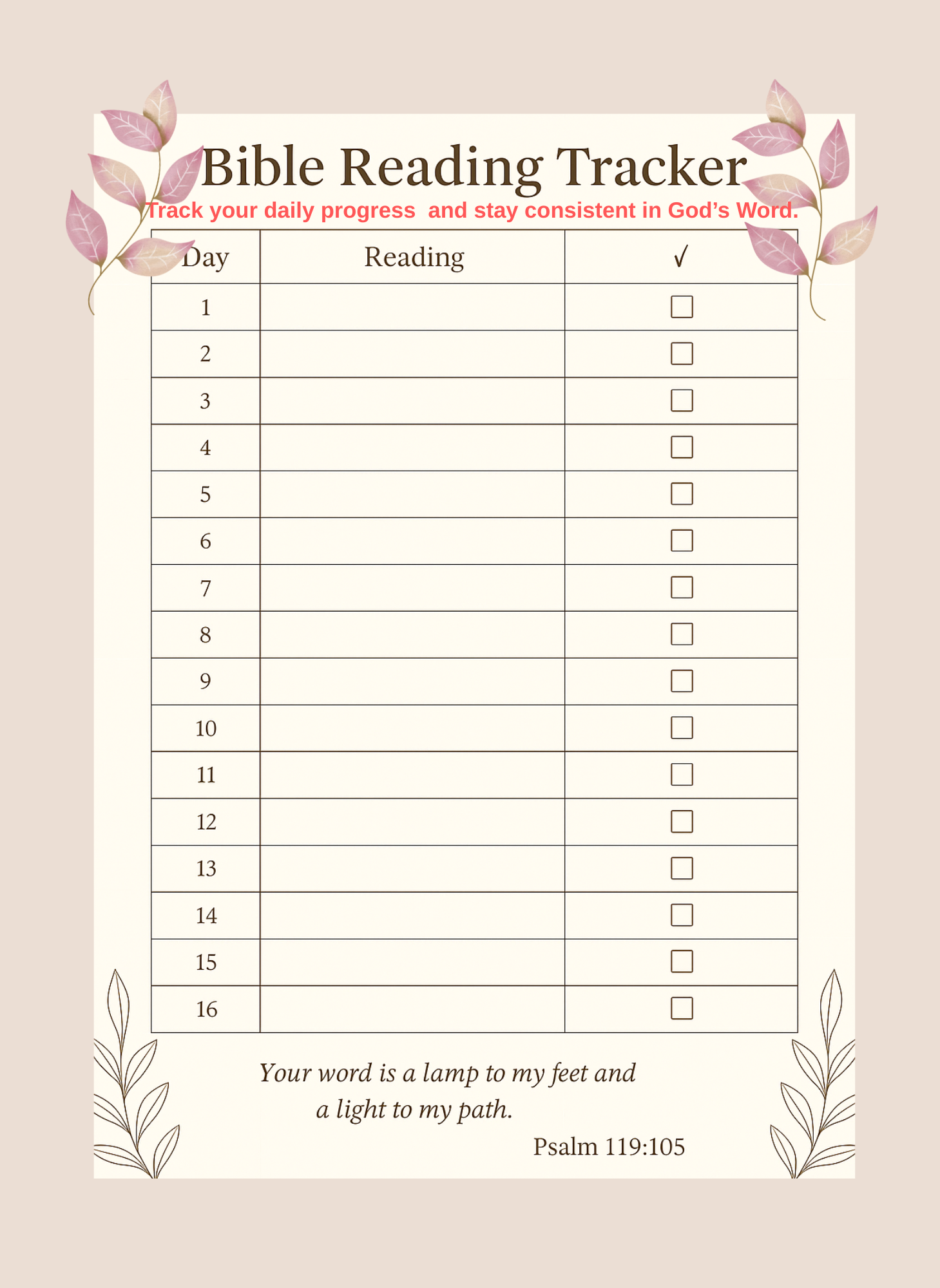 Daily Bible Tracker 2026