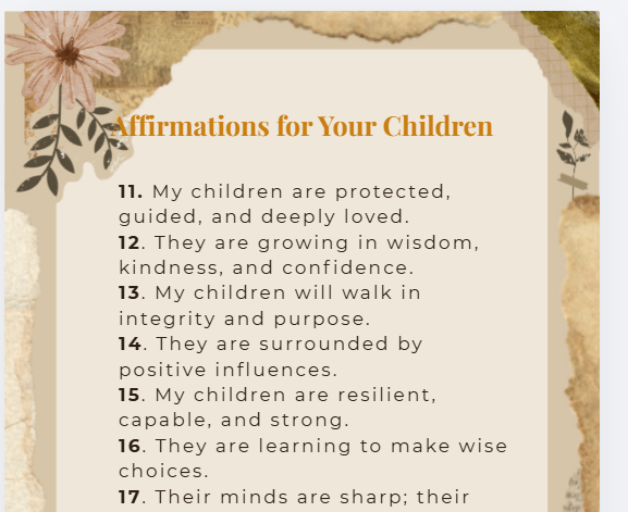 Speak Life – 30 Affirmations & Prayers for You and Your Family