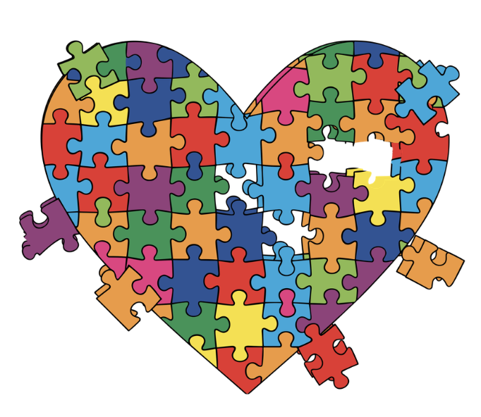 Colorful Heart Puzzle Clipart
