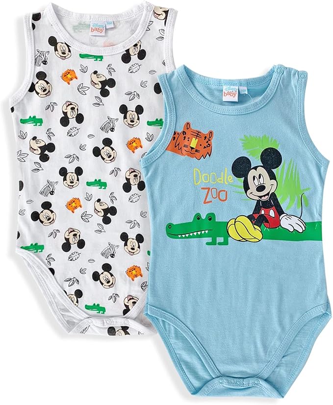 Lot de 2 bodies bébé Mickey ou Minnie