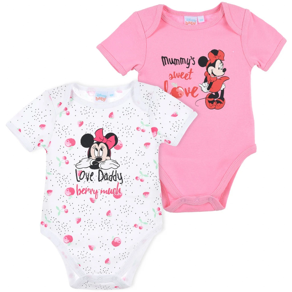 Lot de 2 bodies bébé Mickey ou Minnie