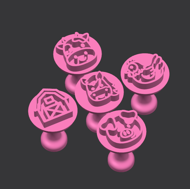 Kit carimbos para doces fazendinha