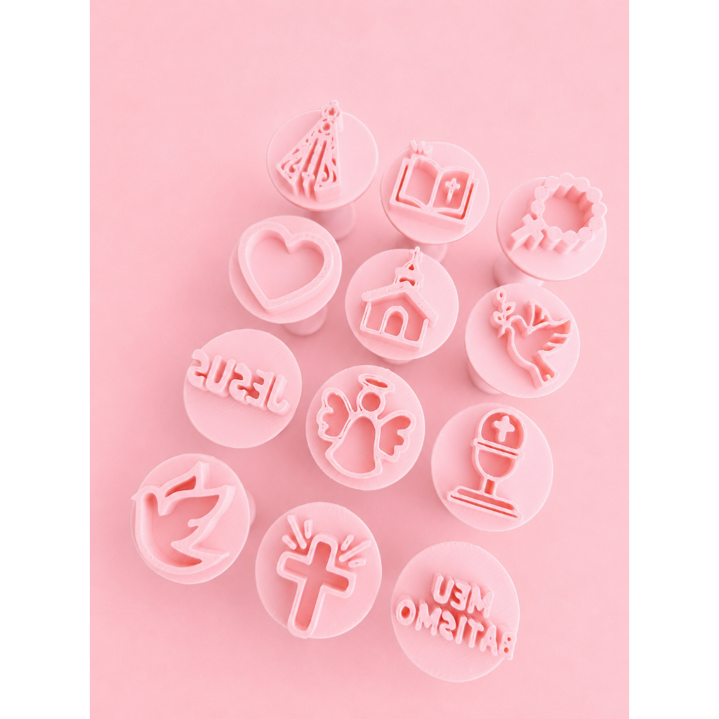 Kit carimbos para doces batizado (5 unidades)