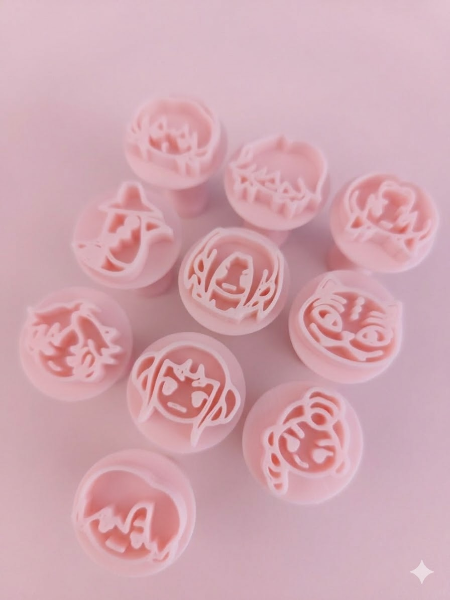 Kit carimbos para doces guerreiras do Kpop