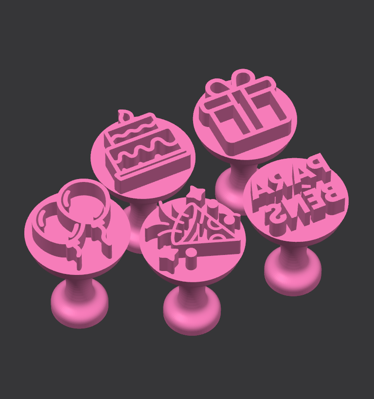 Kit carimbos para doces aniversário