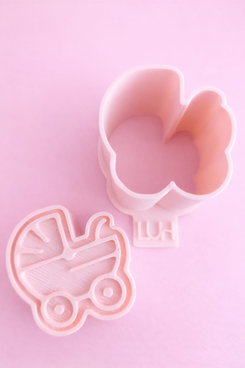 Modelador Ejetor Chá de bebê (carrinho, body, fralda  e chupeta)