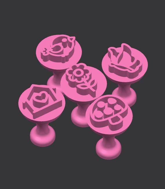 Kit carimbos para doces jardim encantado 