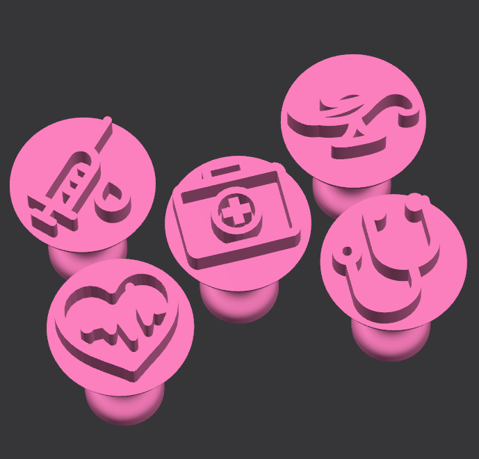 Kit carimbos para doces enfermagem 