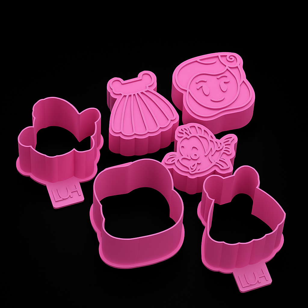 Modelador Ejetor princesa Ariel para Brigadeiro, Doce, Massa e Biscoito