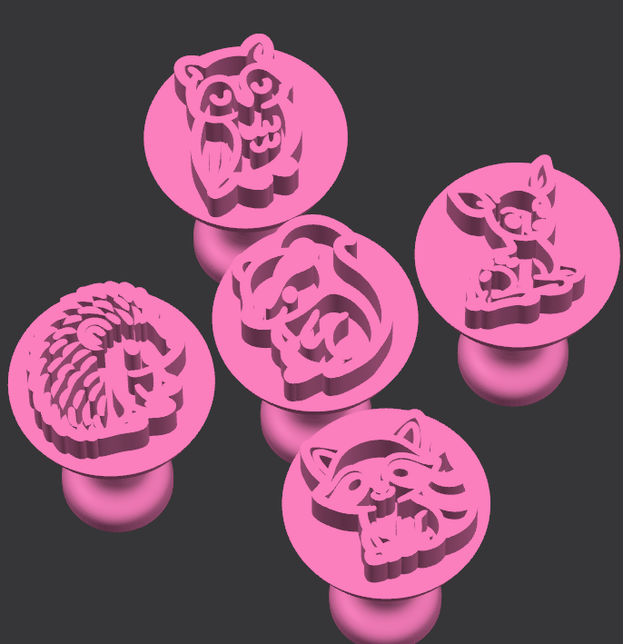 Kit carimbos para doces jardim encantado 