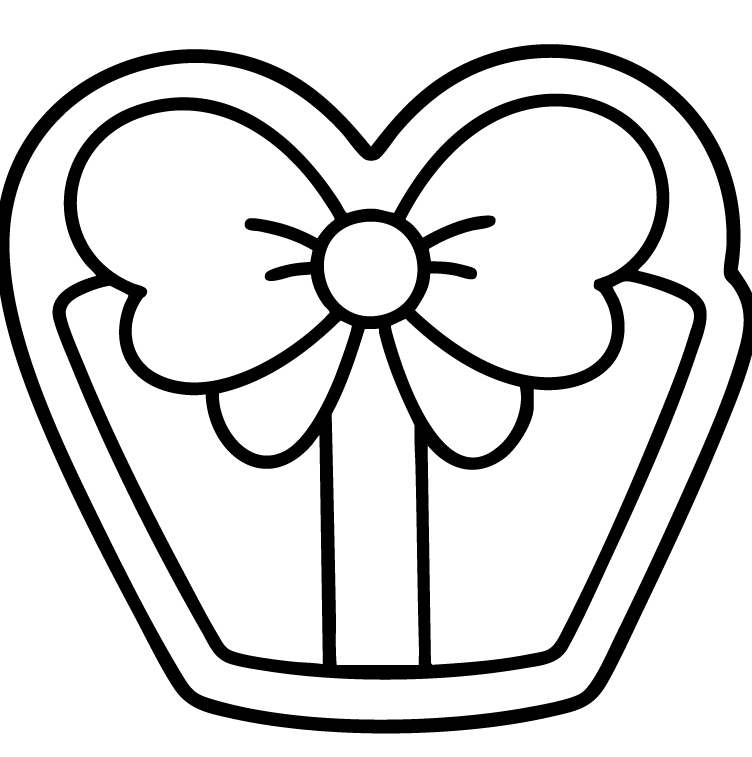 Cortador de biscoito presente laço