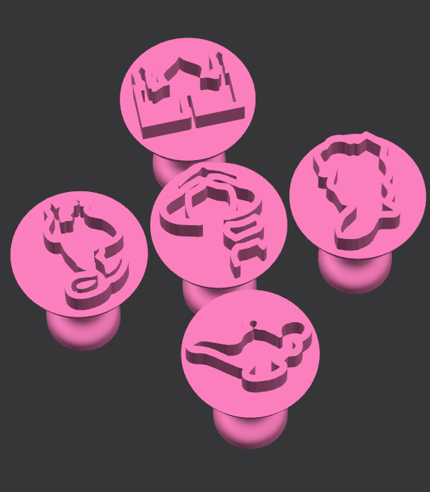 Kit carimbos para doces aladdin