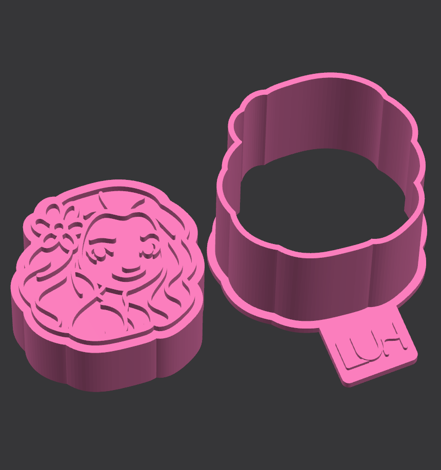 Modelador Ejetor Moana adulta para Brigadeiro, Doce, Massa e Biscoito