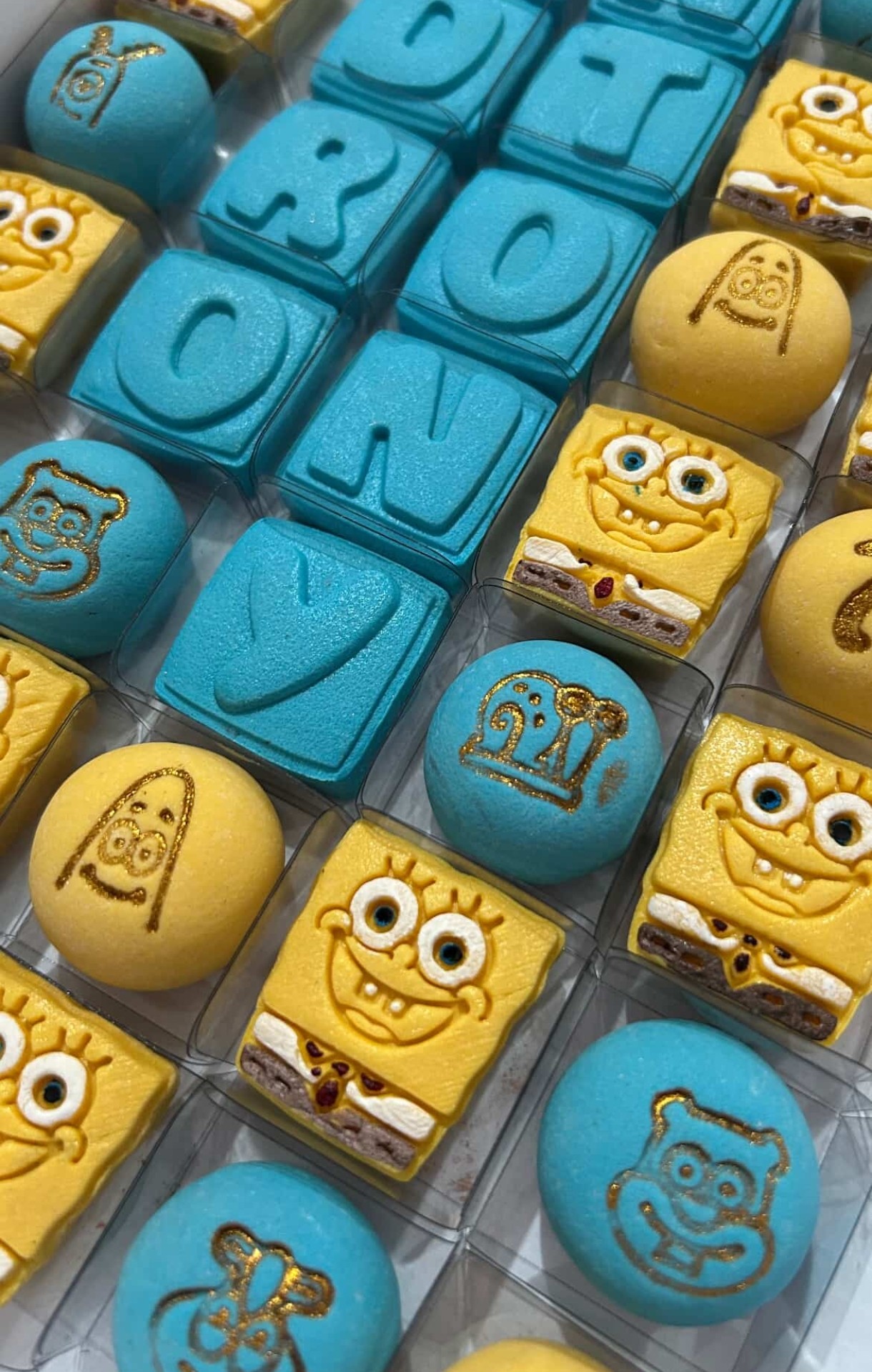 Kit carimbos e ejetor para doces Bob Esponja