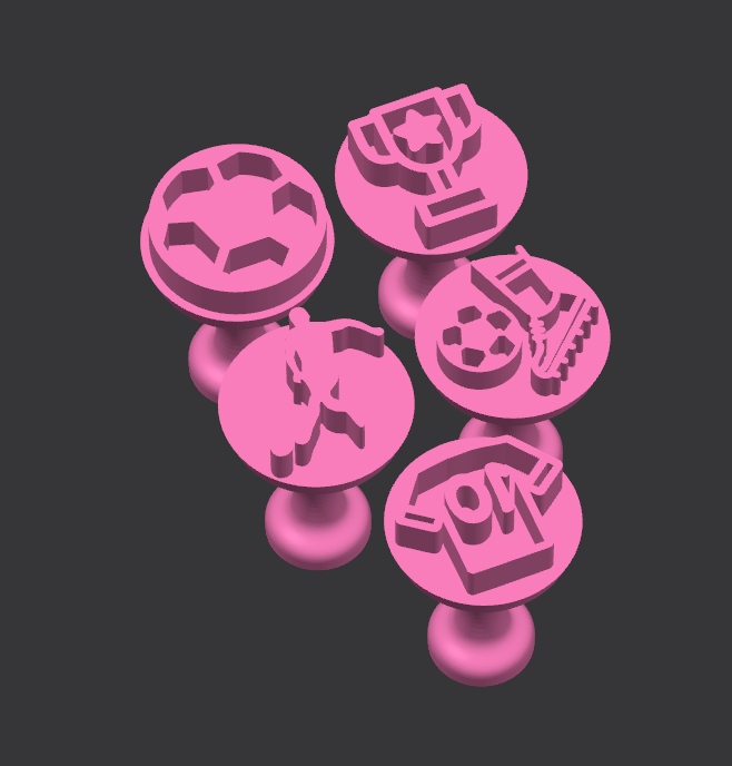 Kit carimbos para doces Futebol