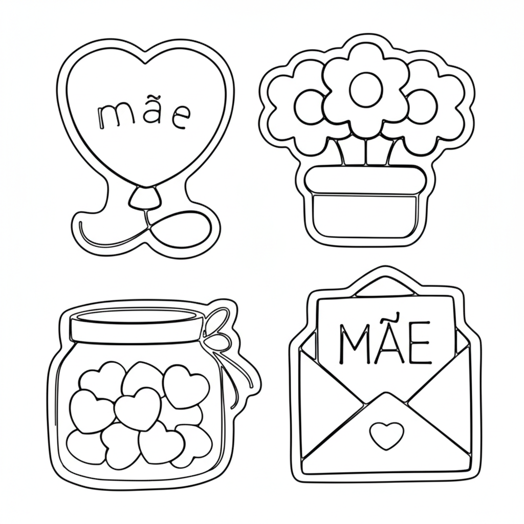 Cortador de biscoito dia das mães