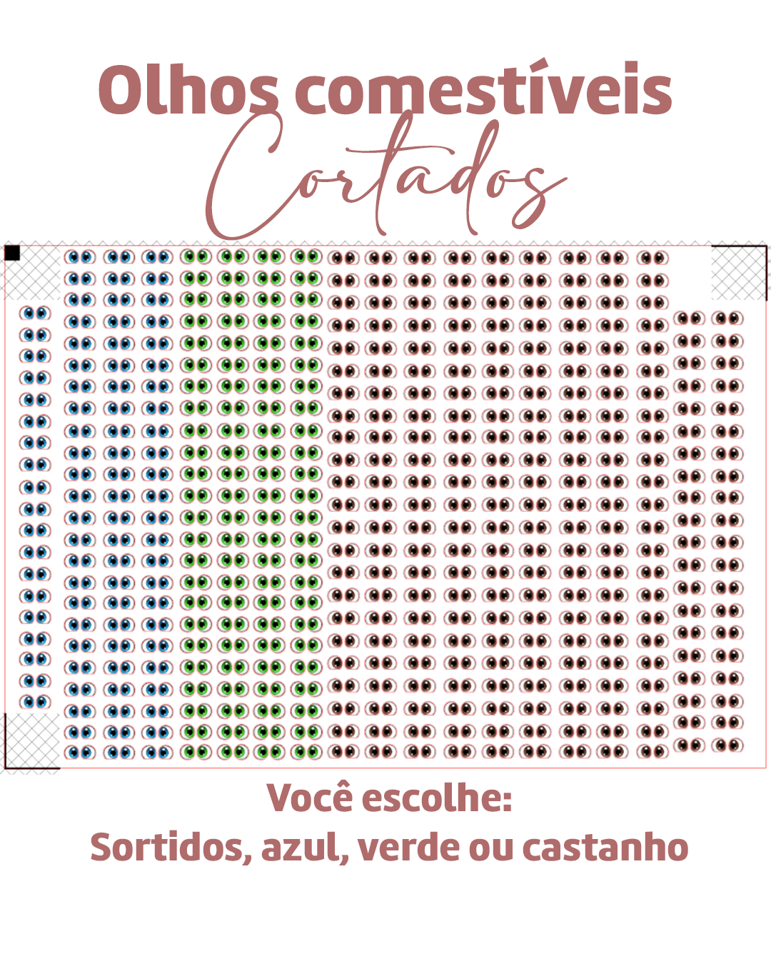 Olhinhos comestíveis para doces (olhos)