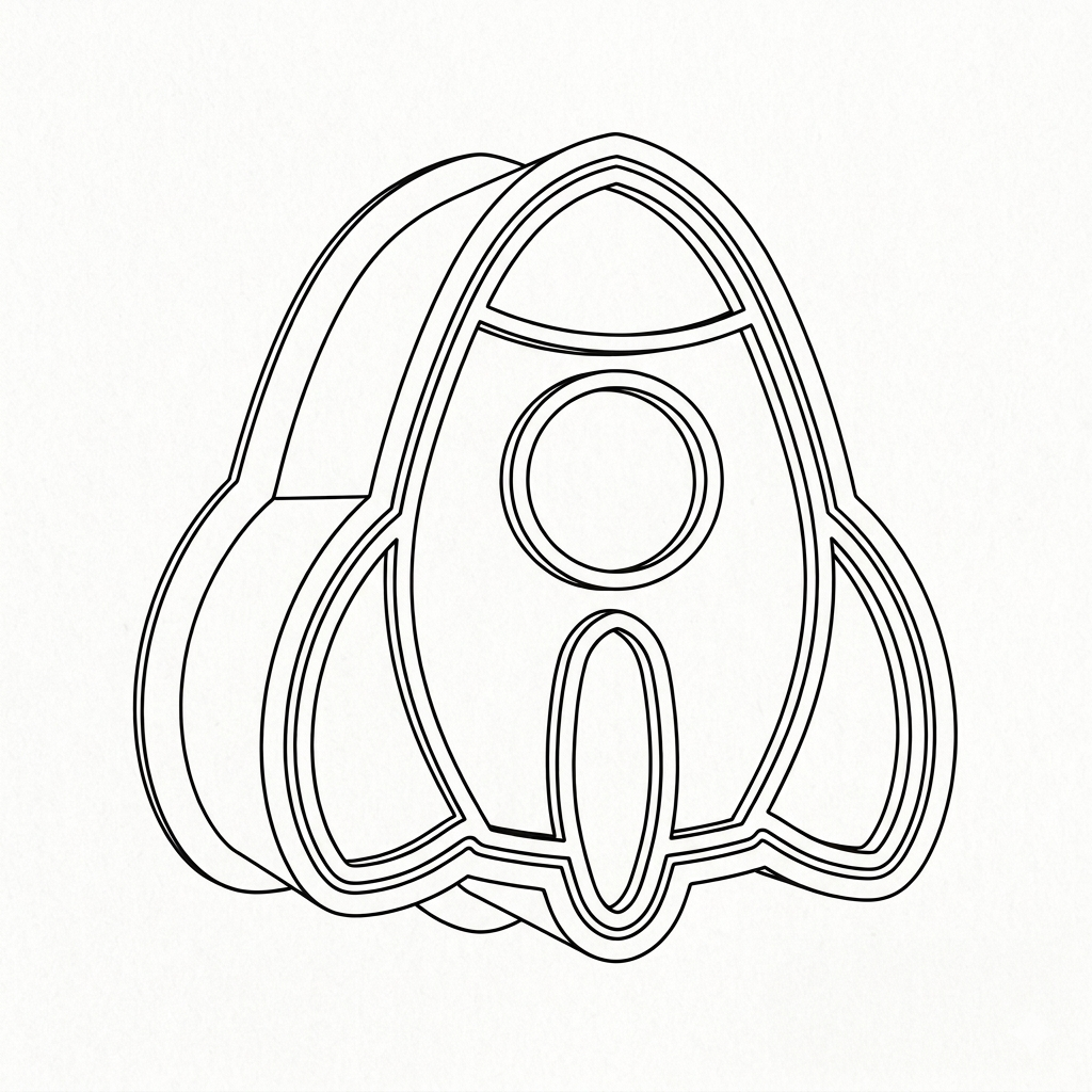 Modelador Ejetor astronauta, foguete ou disco voador para Brigadeiro, Doce, Massa e Biscoito