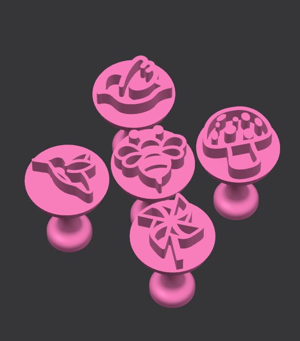 Kit carimbos para doces jardim encantado 