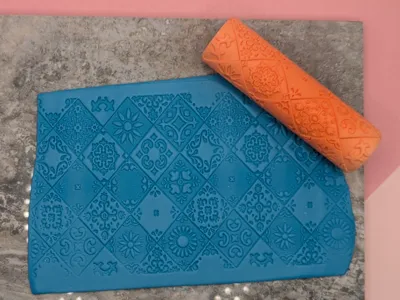 Rolinho de textura para doces, pasta americana e biscoitos