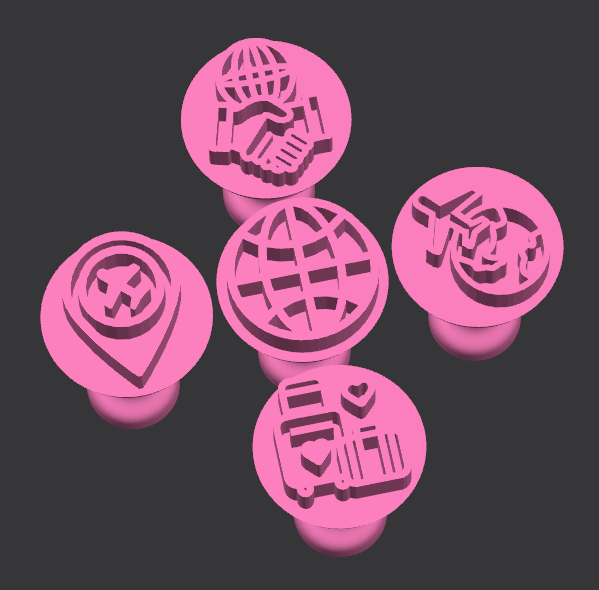 Kit carimbos para doces Negócios Internacionais