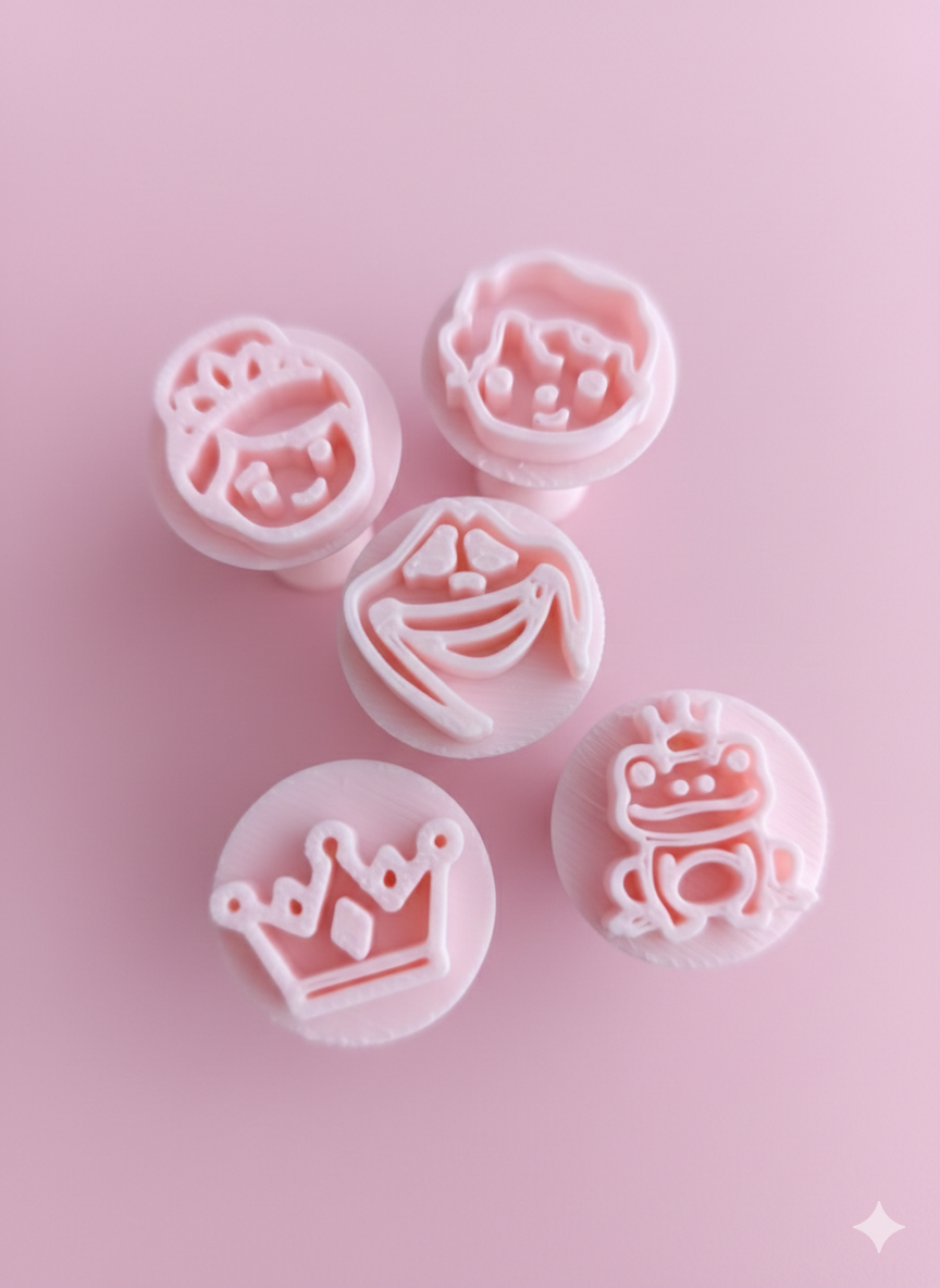 Kit carimbos para doces a princesa e o sapo