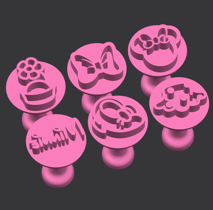 Kit carimbos para doces Minnie 