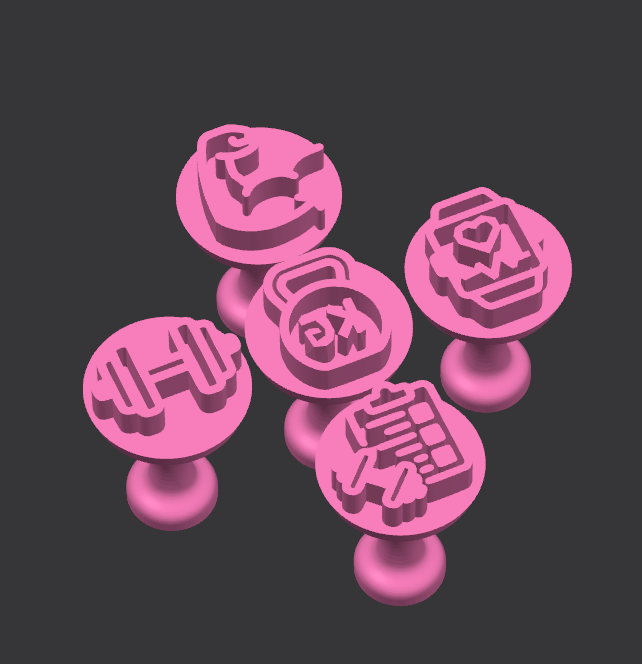 Kit carimbos para doces Academia