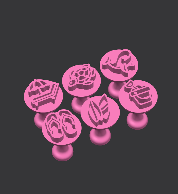 Kit Carimbos para doces Praia