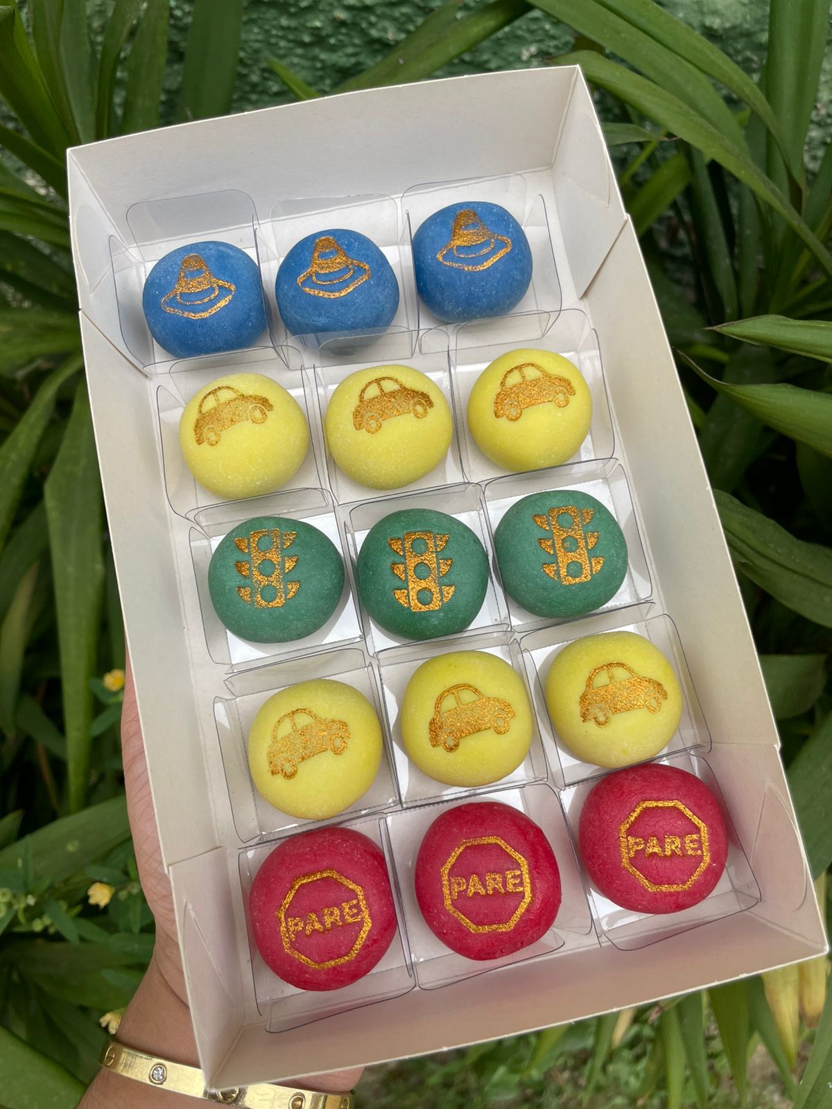 Kit carimbo para doces transito 